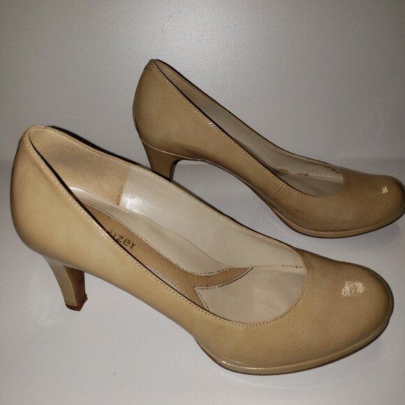 Taupe/Beige Patent High heel sz 6.5 - Picture 2 of 11